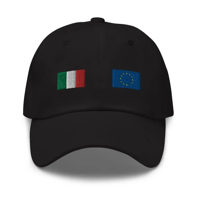 Cappello bandiere Italia Europa